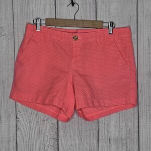 Lilly Pulitzer Shorts Size 8 - Havana Pink Resort Stretch Diamond Dobby Textured